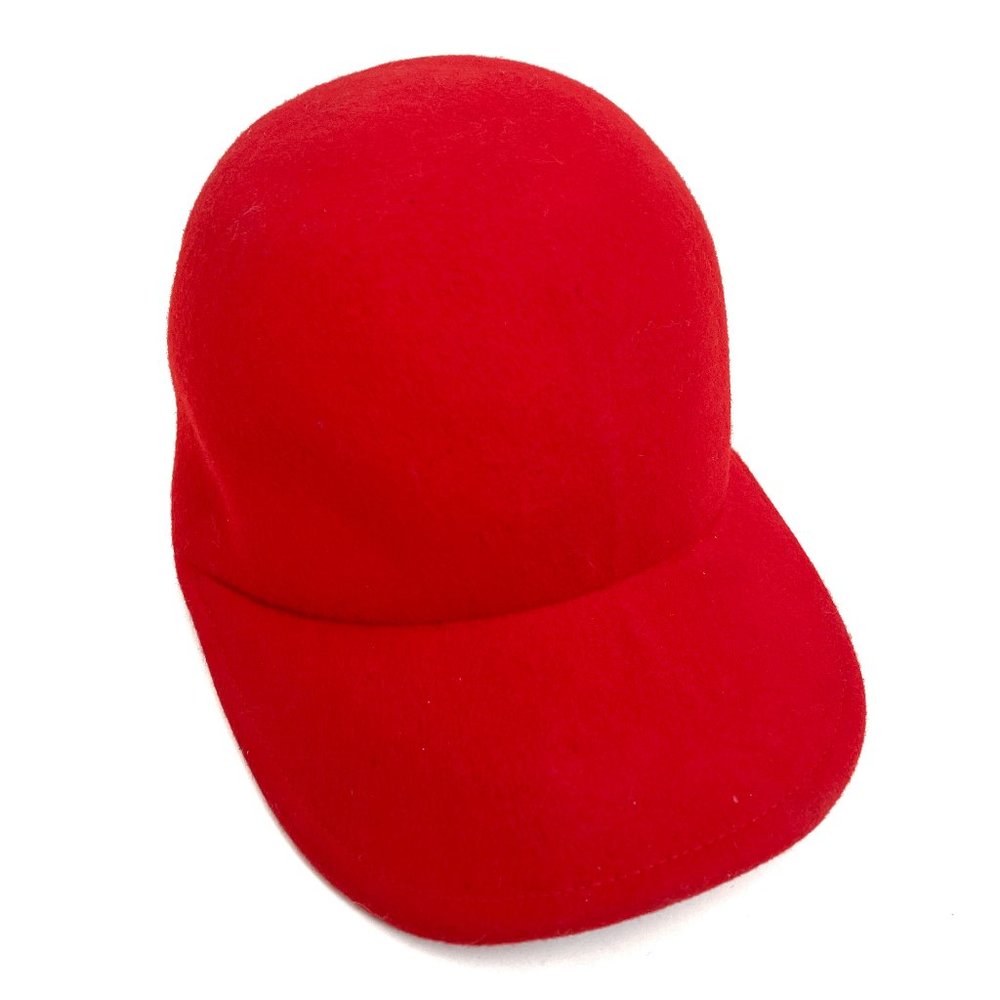 Stella McCartney Wool Baseball Cap (Red)